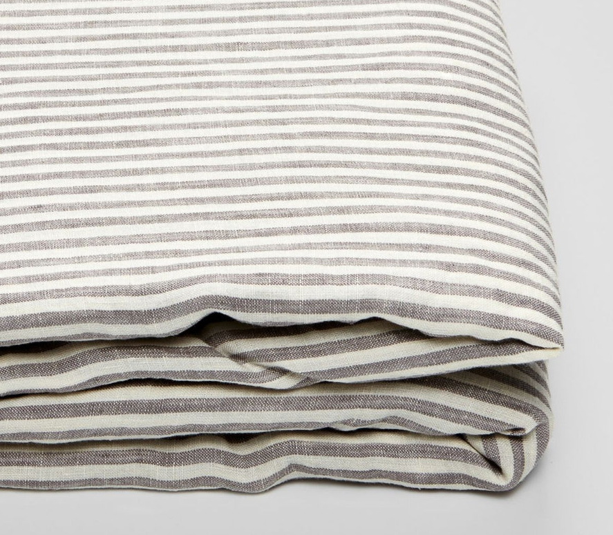 Fitted Sheet - Grey & White Stripe