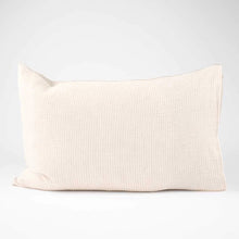 Marina Reversible Pillowcase Set - White With Natural Stripe