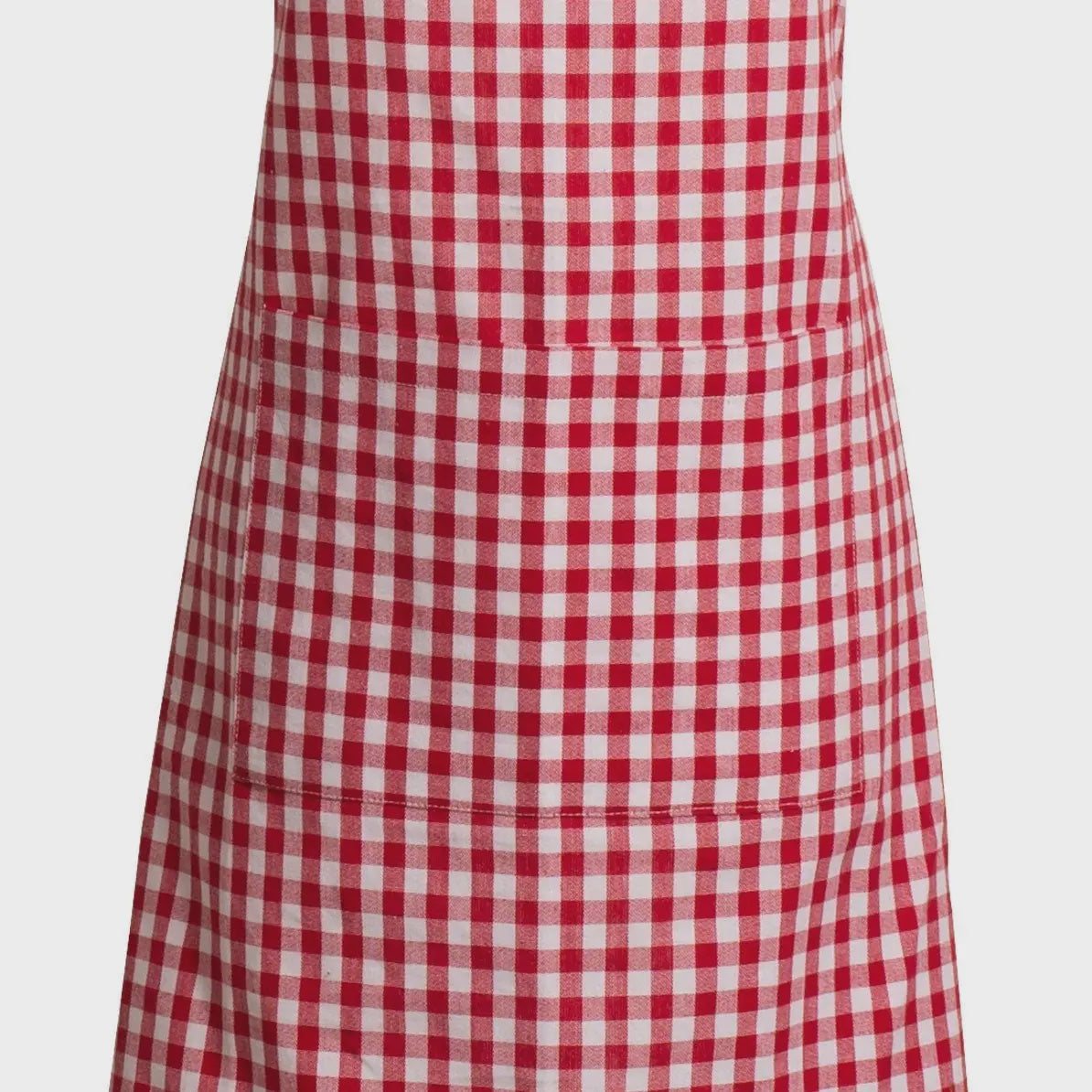 Gingham Check Apron - Red