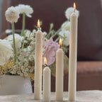 Thin Taper Pillar Candle Medium - White