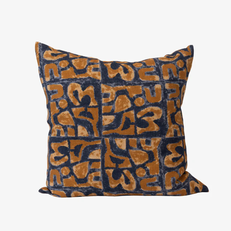 PeeKay Cushion - Blue & Mustard