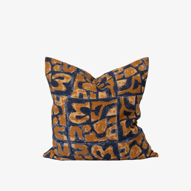 PeeKay Cushion - Blue & Mustard