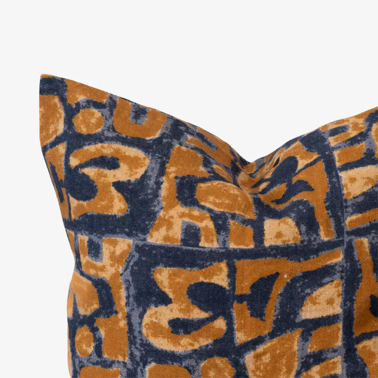 PeeKay Cushion - Blue & Mustard