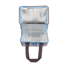 Lunch Bag - Choc Blue Stripe