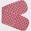 Gingham Double Mitts - Red