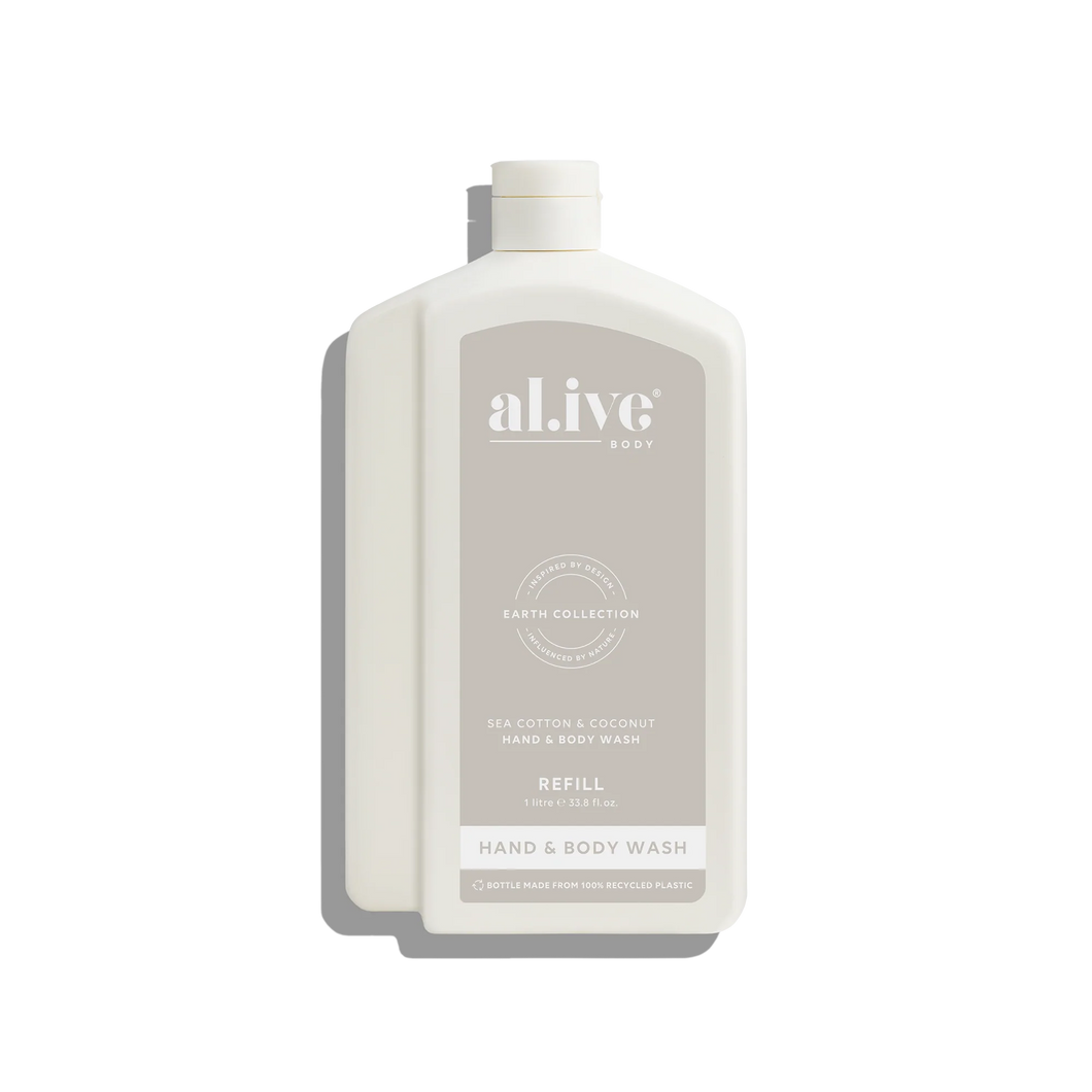 Wash Refill Bottle - Sea Cotton & Coconut