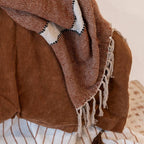 Truman Throw - Rust With Off White And Black