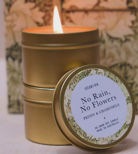 Travel Tin - No Rain, No Flowers