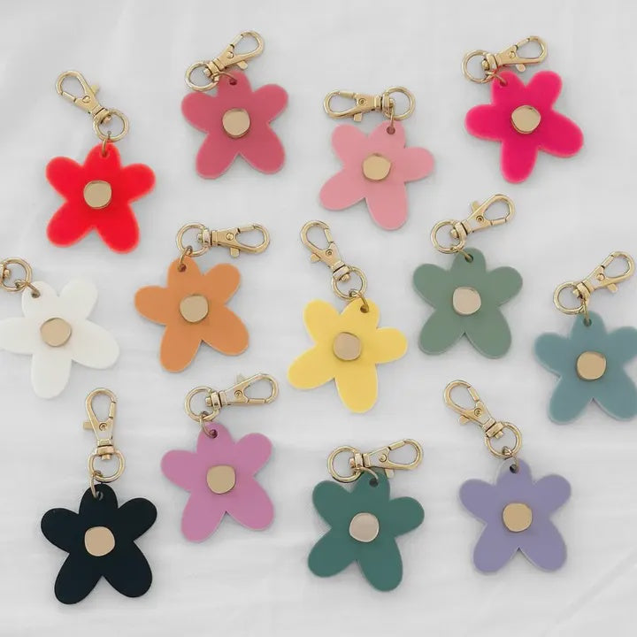 Flower Keychain -Red