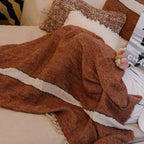 Truman Throw - Rust With Off White And Black