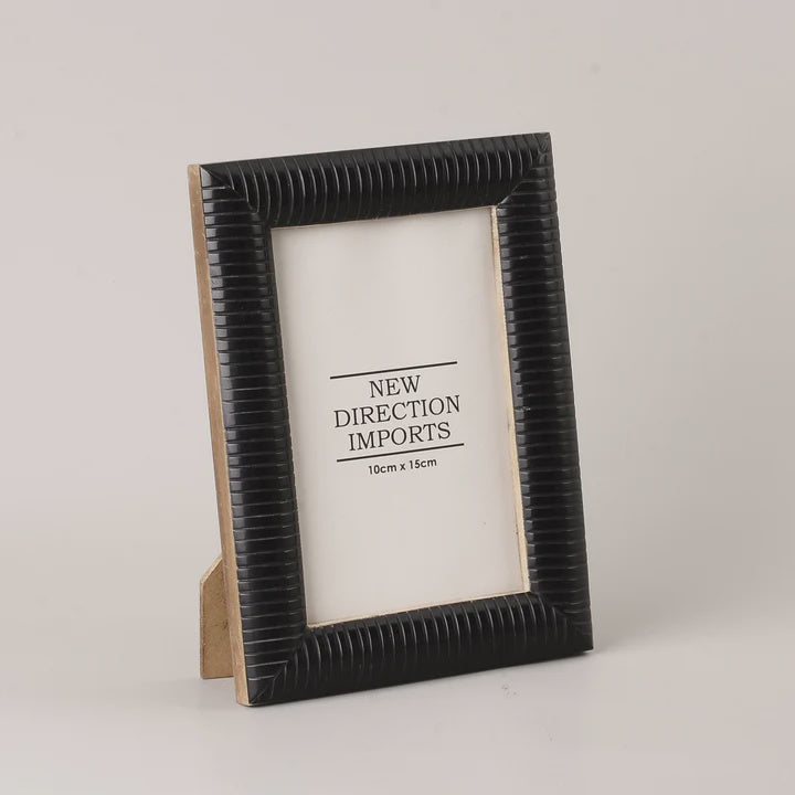 Rounded Resin Photo Frame - Black