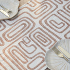 Wander Table Runner - White/Nutmeg