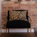 PeeKay Cushion - Blue & Mustard