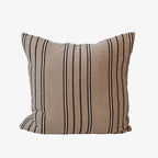Gramercy Cushion - Natural/Black/White Stripe