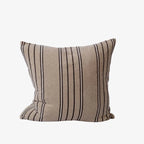 Gramercy Cushion - Natural/Black/White Stripe