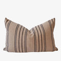 Gramercy Cushion - Natural/Black/White Stripe
