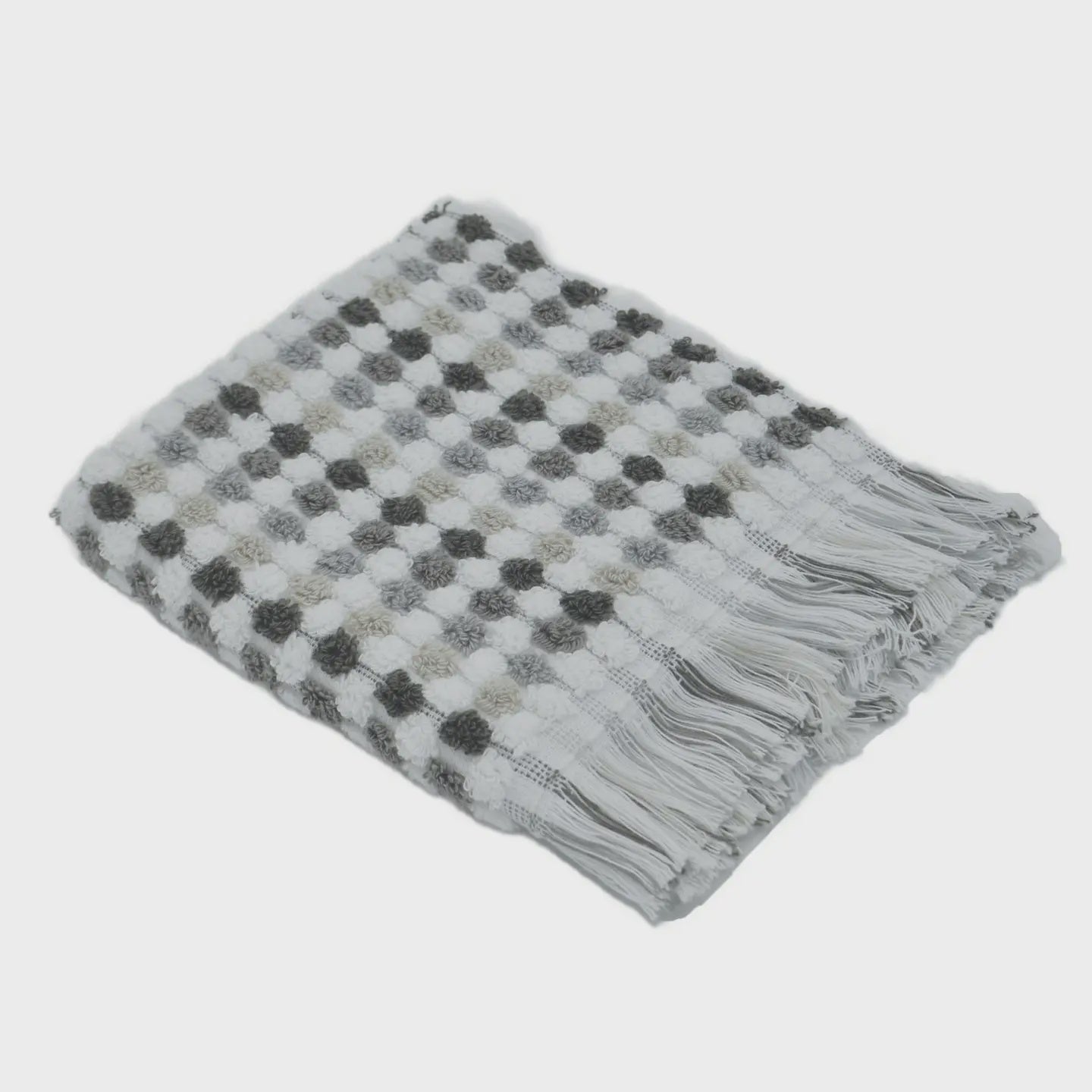 Jenny Mclean Pom Pom Face Towel - Grey