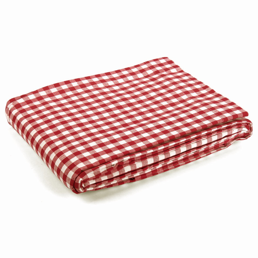 Gingham Check Tablecloth - Red