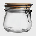 Glass Storage Jar With Wooden Lid - 500ml