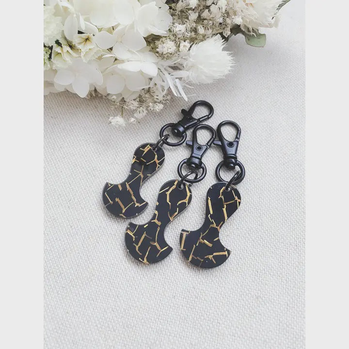 Trolley Token - Black Crackle