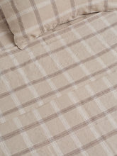 Flat Sheet - Natural Plaid