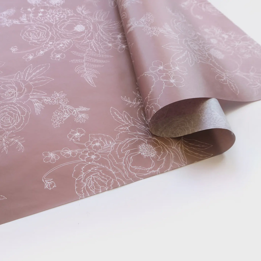 Tissue Paper - Peony Dusty Mauve