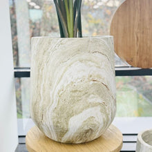 Arc Travertine Planter - Sage