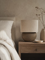 Brune Paper Mache Table Lamp