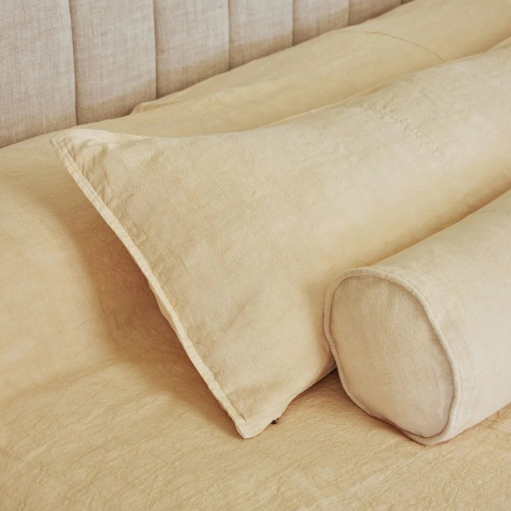 Luca Bolster Cushion - Soft Butter