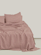 Flat Sheet - Berry Stripes