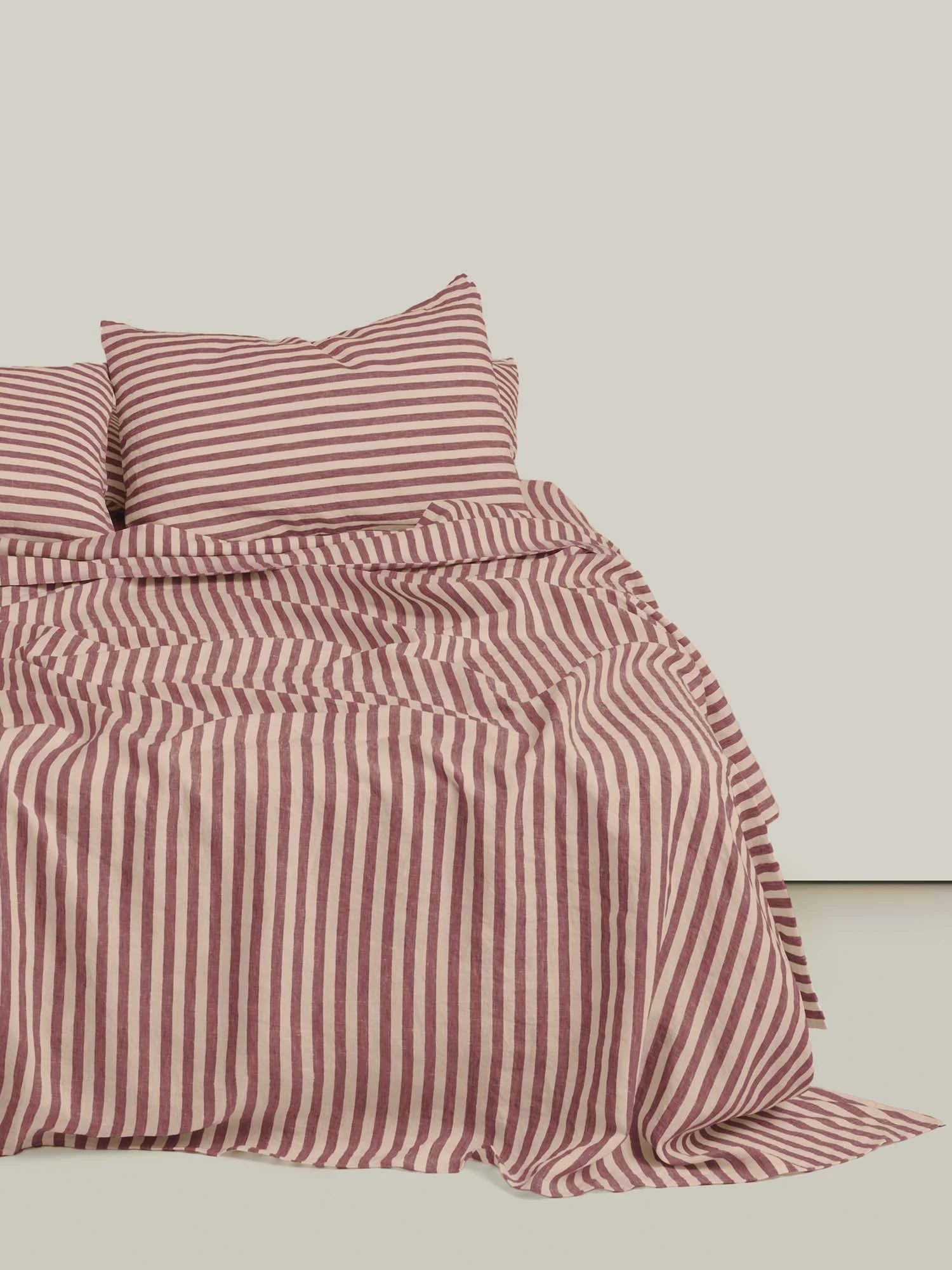 Flat Sheet - Berry Stripes