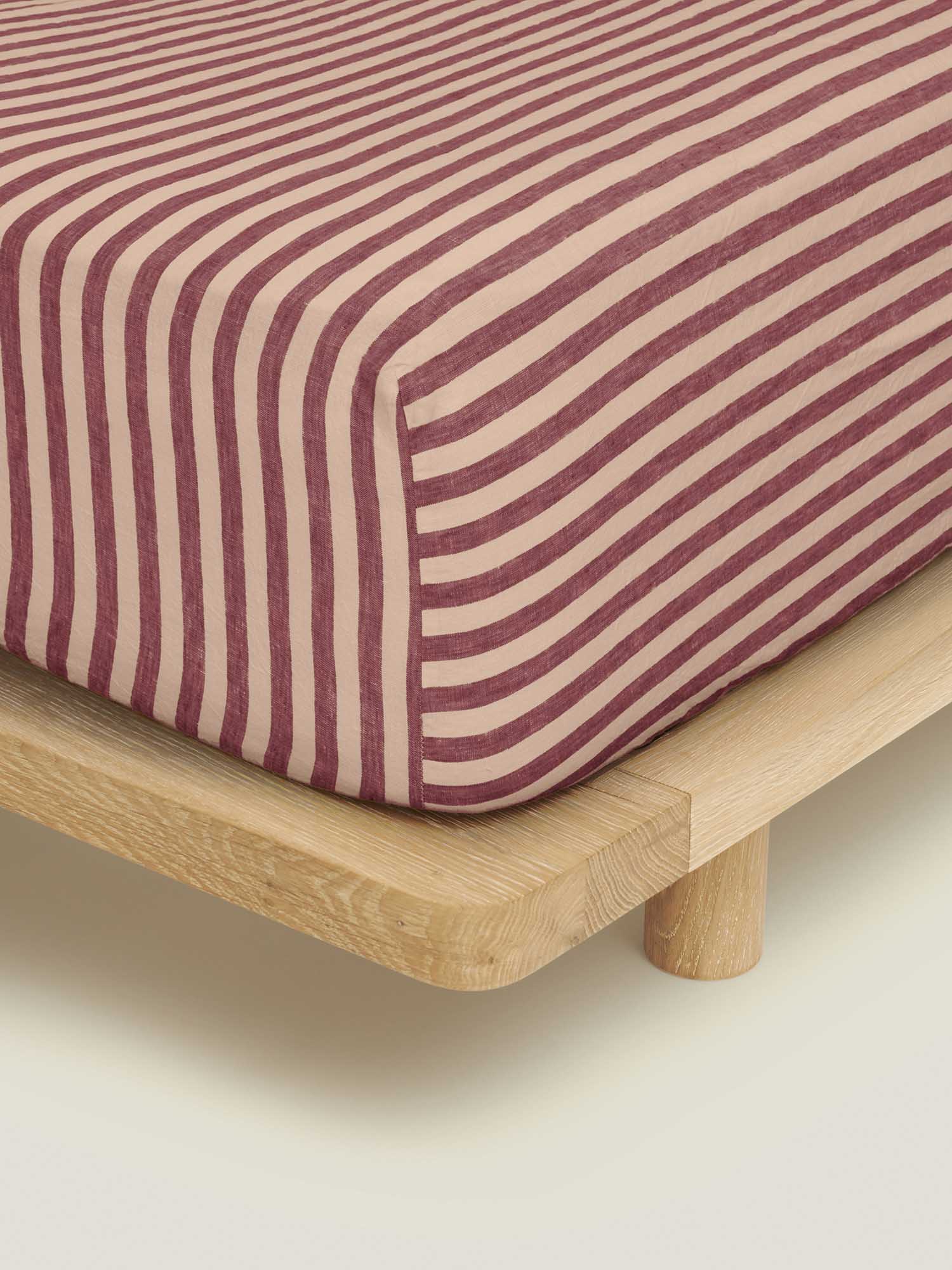 Fitted Sheet - Berry Stripes