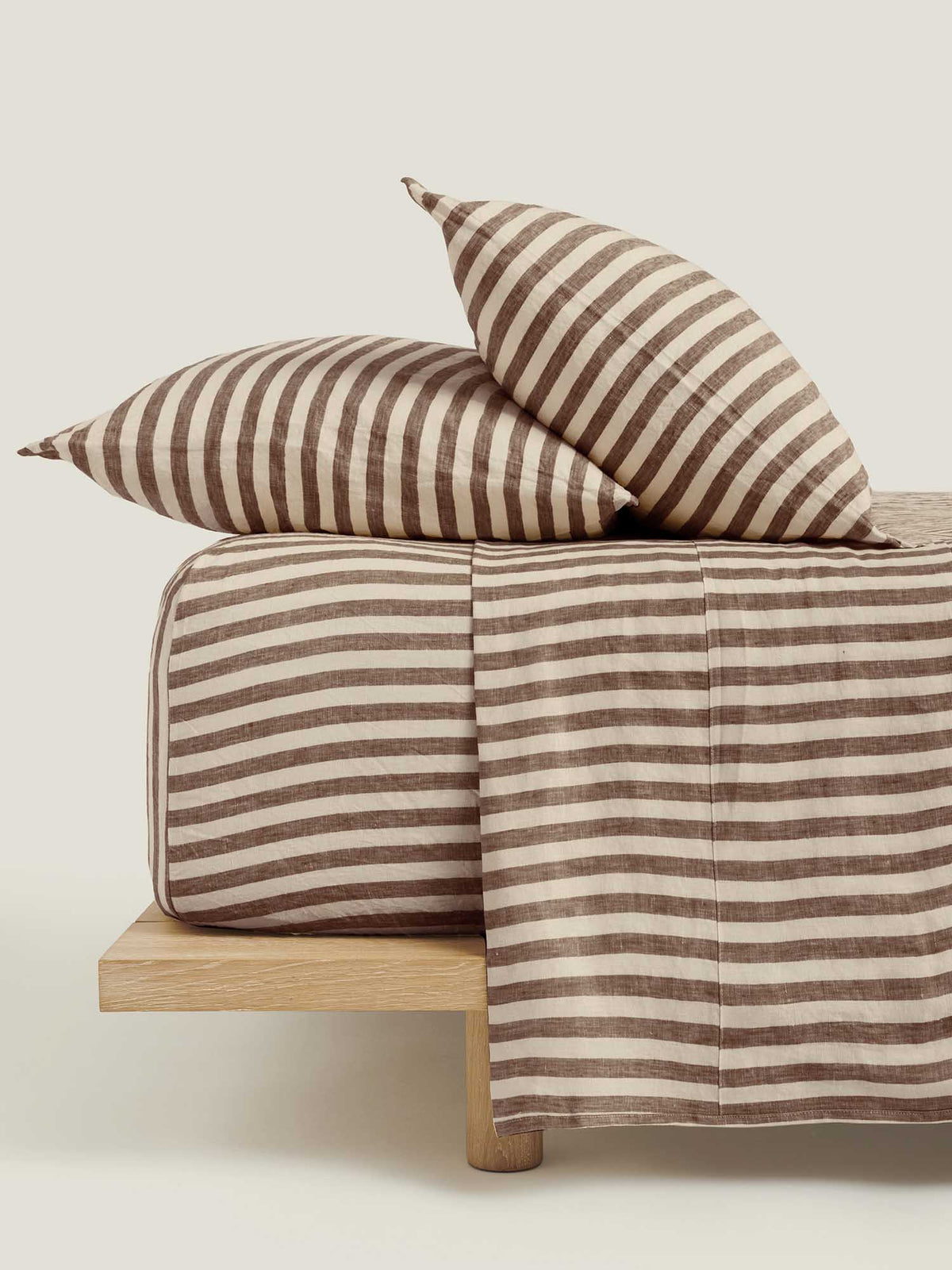 Flat Sheet - Chocolate Stripe