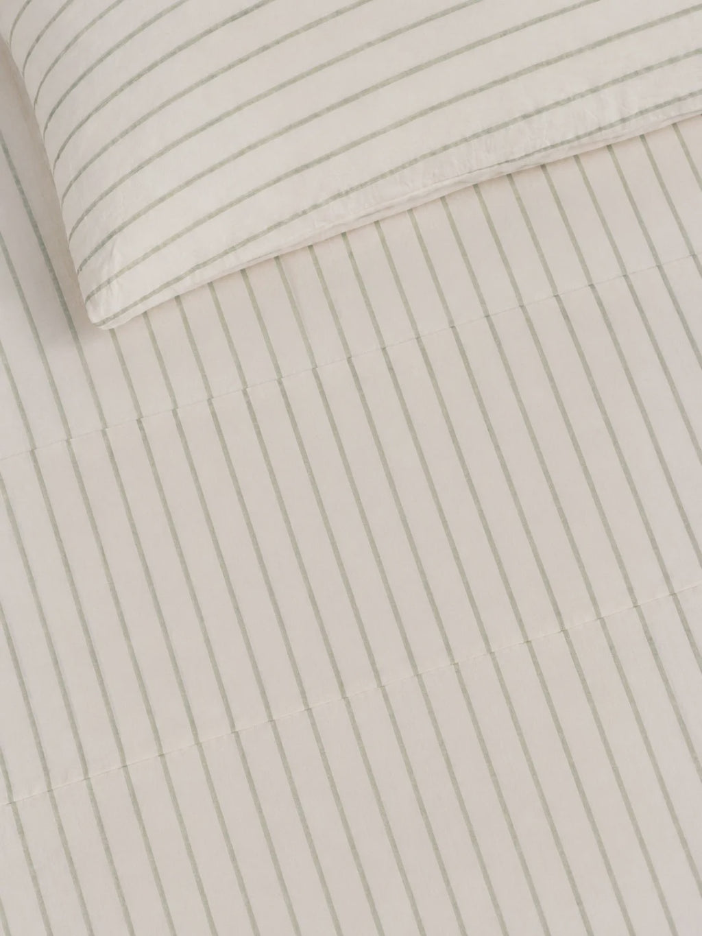 Flat Sheet - Sage Stripes