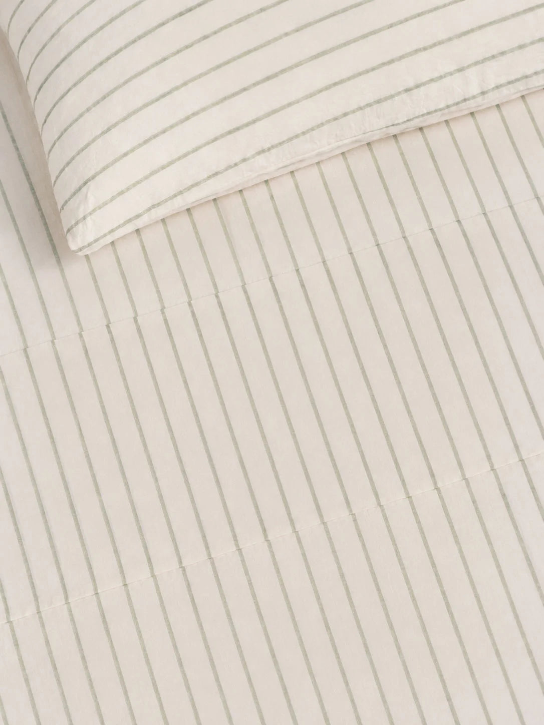 Duvet Cover - Sage Stripes