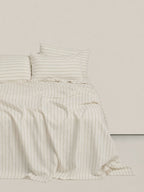 Duvet Cover - Sage Stripes