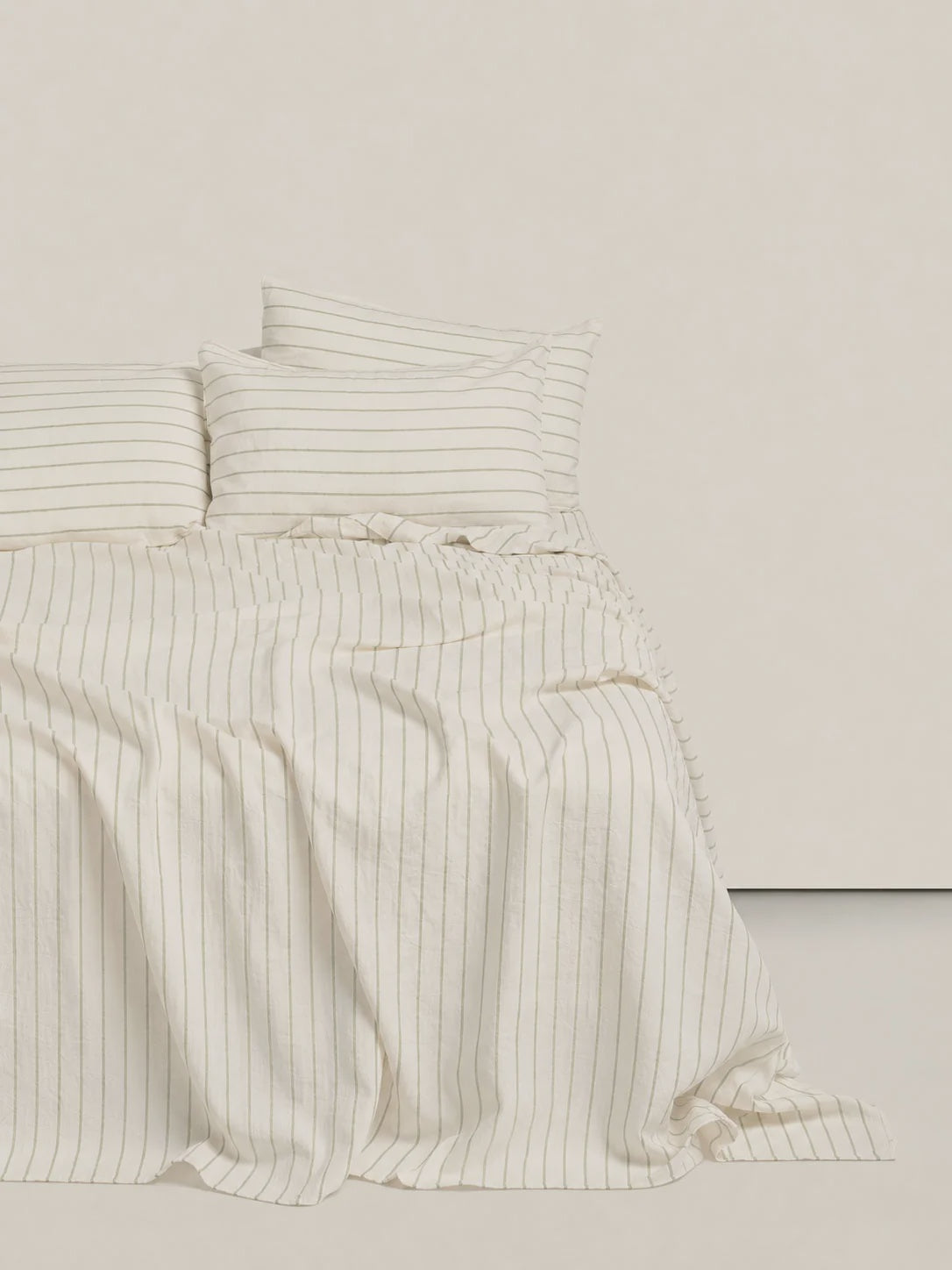 Duvet Cover - Sage Stripes