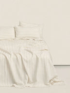 Flat Sheet - Sage Stripes