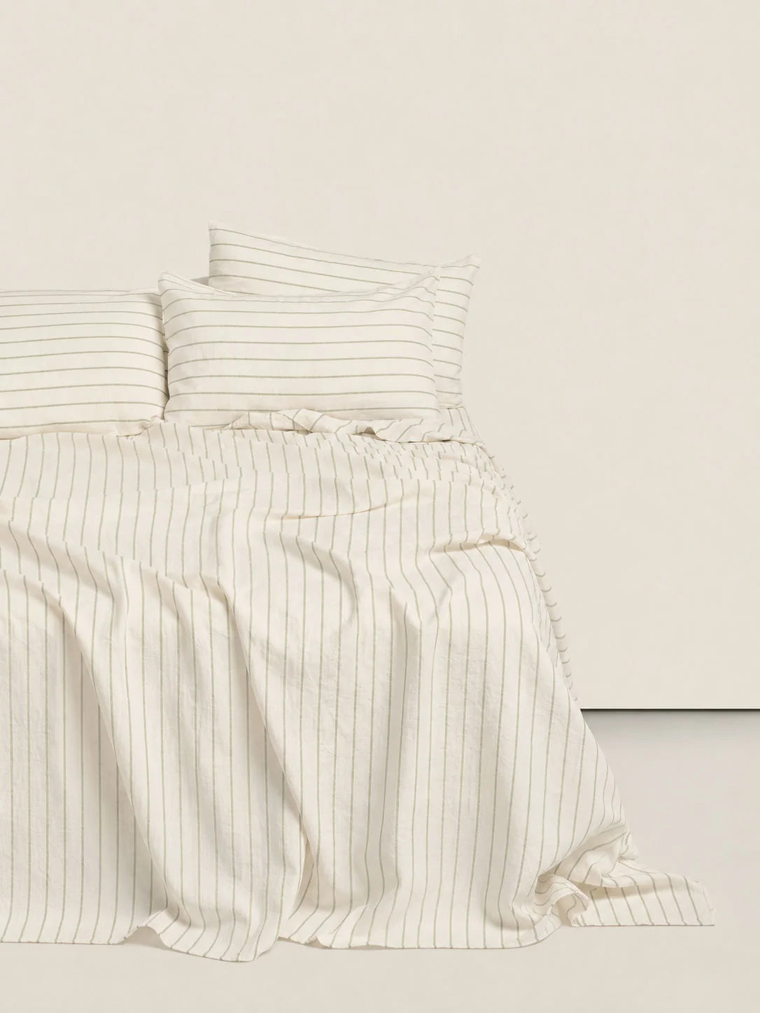 Flat Sheet - Sage Stripes