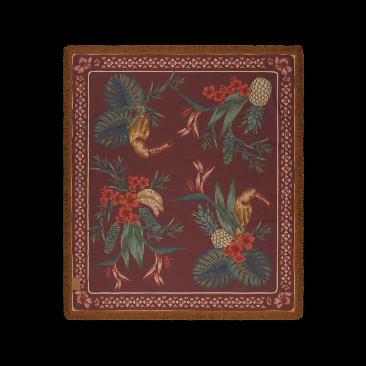 Cuban Tropical Picnic Rug - Bronze