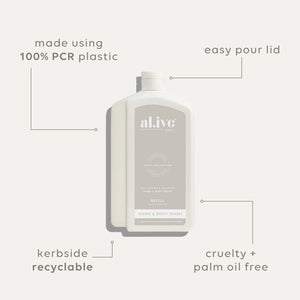 Wash Refill Bottle - Sea Cotton & Coconut