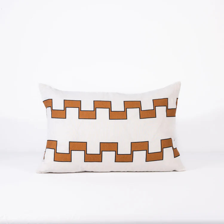 Astor Cushion - Ivory/Nutmeg