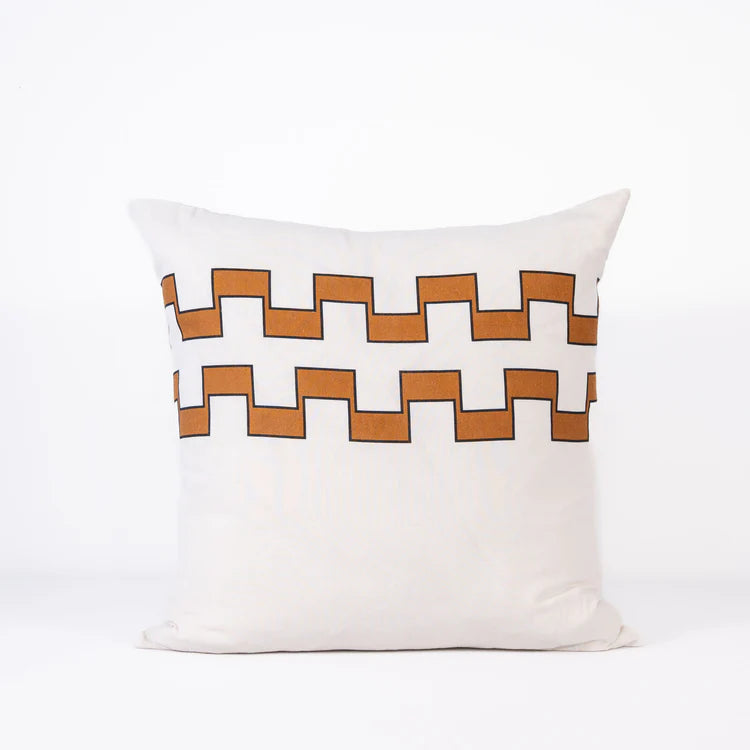 Astor Cushion - Ivory/Nutmeg