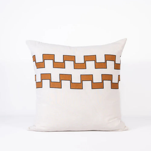Astor Cushion - Ivory/Nutmeg