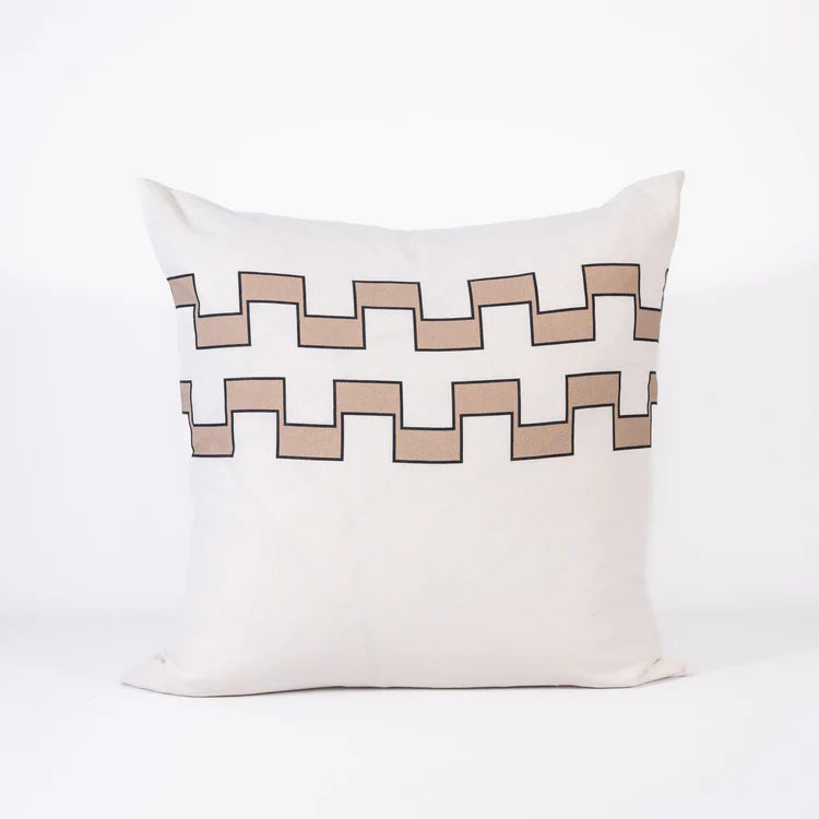 Astor  Cushion - Ivory/Natural