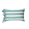 Standard Pillowcase Set - Emerald Stripe Ruffle