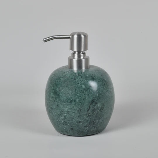 Round Marble Soap Dispenser - Green