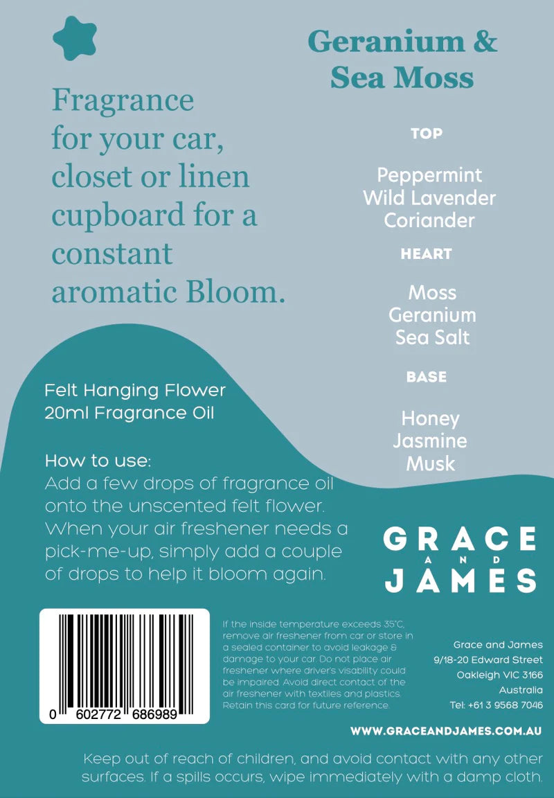 Air Freshener - Geranium & Sea Moss