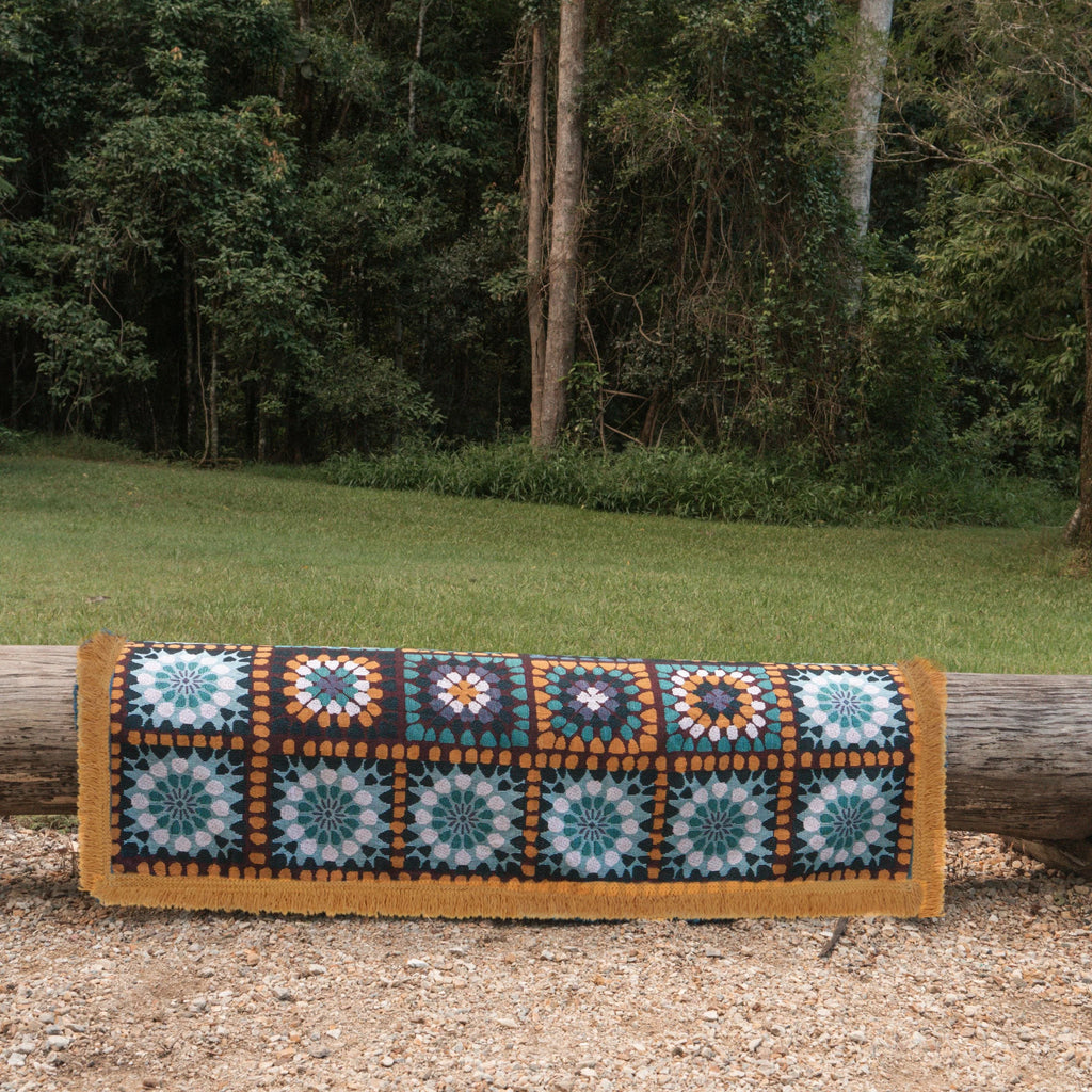 Granny Square Throw - Kingfisher