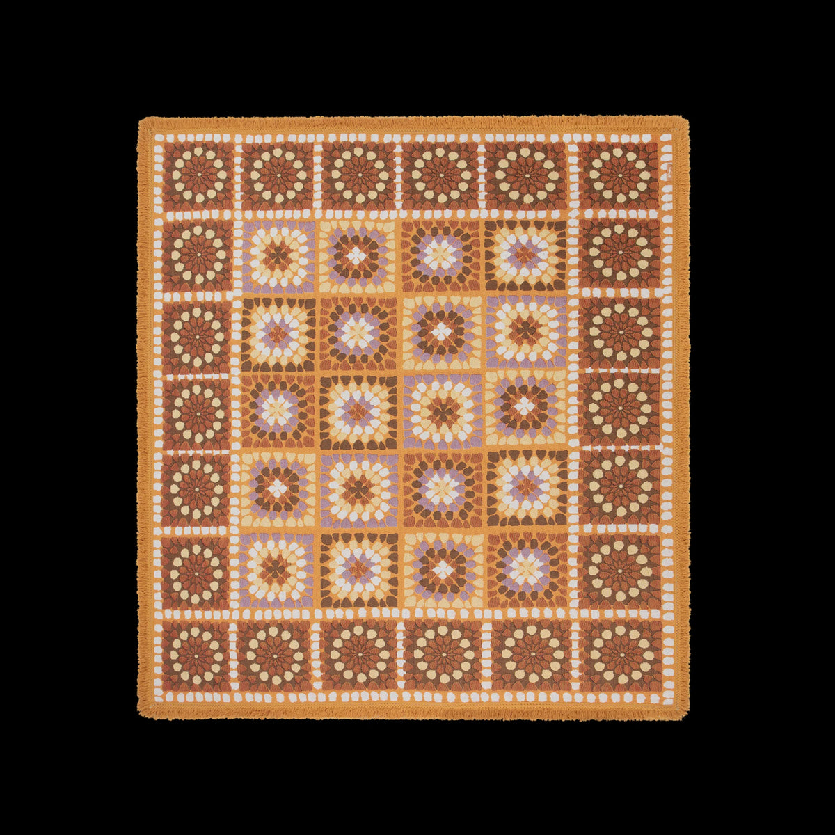 Granny Square Throw - Chai